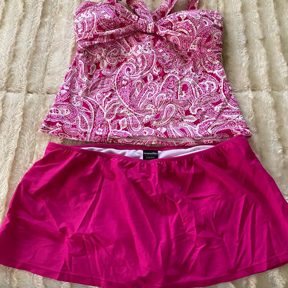 Catalina Tankini and Swim Skirt XL 12/14